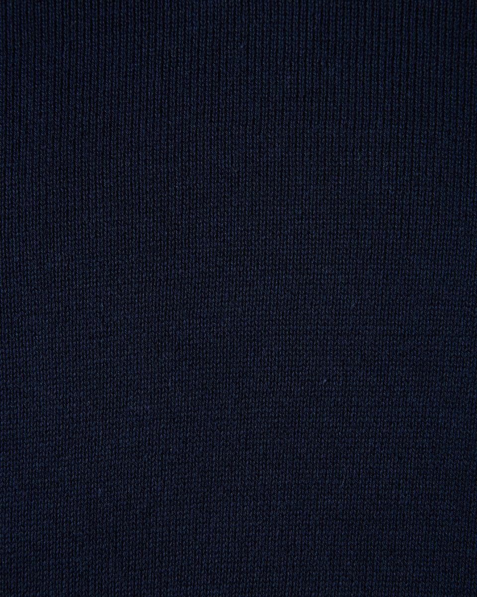 Short Sleeve Trophy Neck Knit, Navy, hi-res